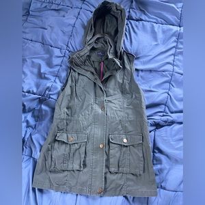 Market & Spruce Shearling Lined Cargo Vest Size S